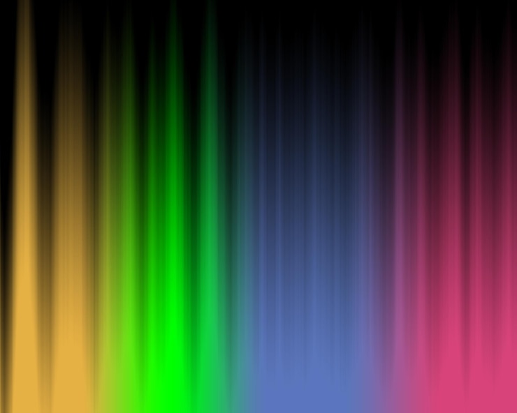 PSD uno sfondo colorato con uno sfondo nero che dice arcobaleno su di esso.