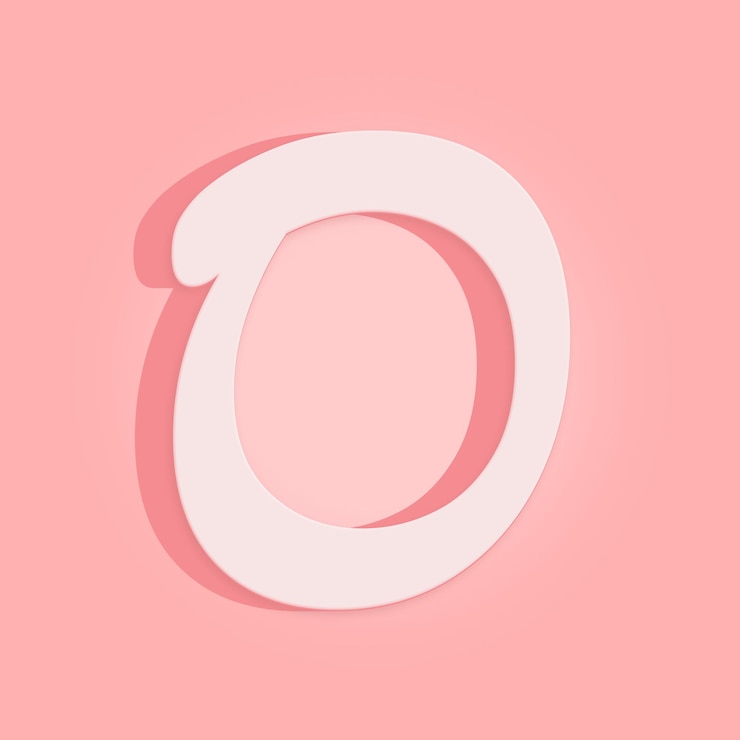PSD uno sfondo rosa con la lettera 3d o