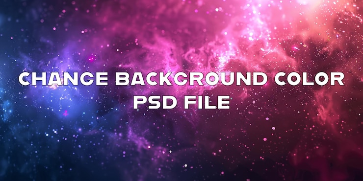 PSD uno sfondo spaziale colorato con stelle viola e blu