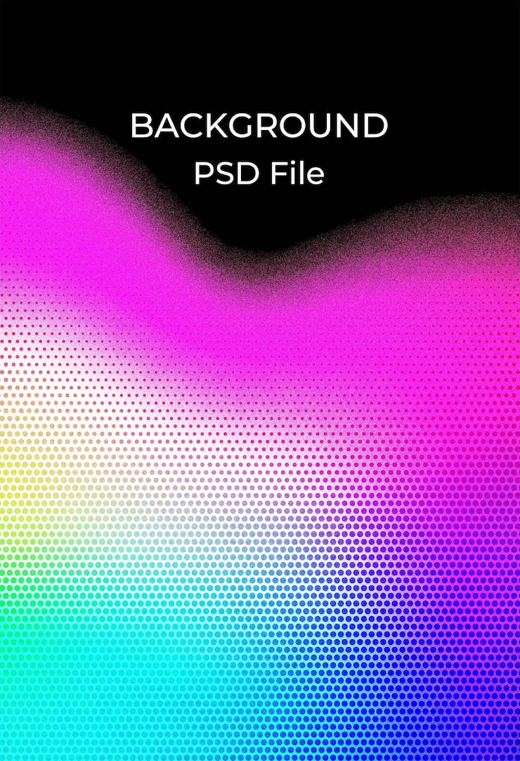 PSD uno sfondo viola con uno sfondo color arcobaleno
