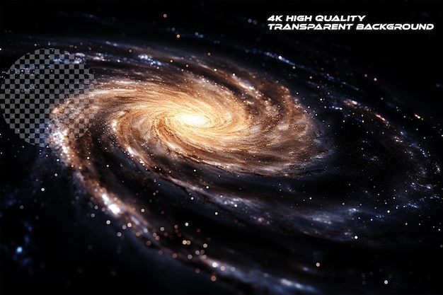 PSD unsere heimatgalaxie ein riesiges spiralsystem mit einer vielzahl von sternen auf durchsichtigem hintergrund