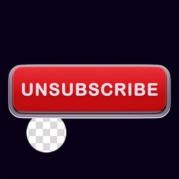 Unsubscribe Red Button Click Call to Action