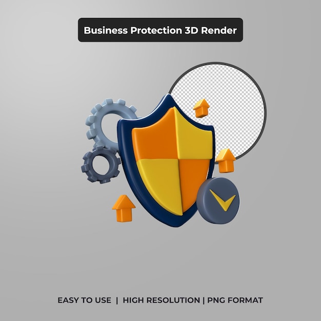 Unternehmensschutz 3d-rendering