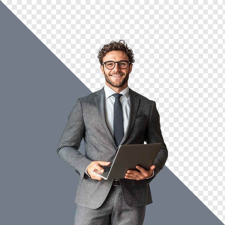 PSD uomini d'affari con un background trasparente