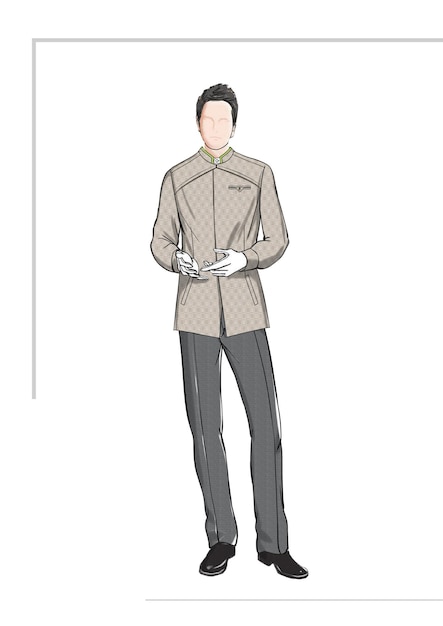 uomo moda abito stoffa uniforme stile carattere design