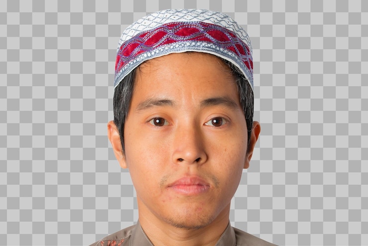 PSD uomo musulmano che indossa cappello kopiah