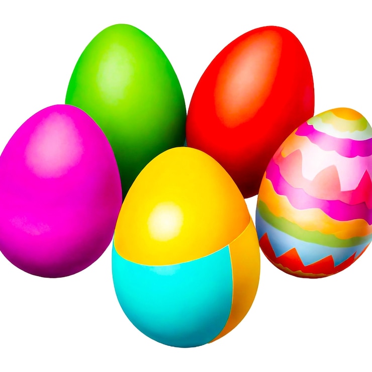 PSD uova di pasqua colorate fatte a mano
