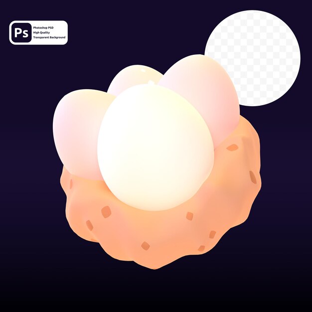 Uovo nel rendering 3d per la presentazione web di risorse grafiche o altro