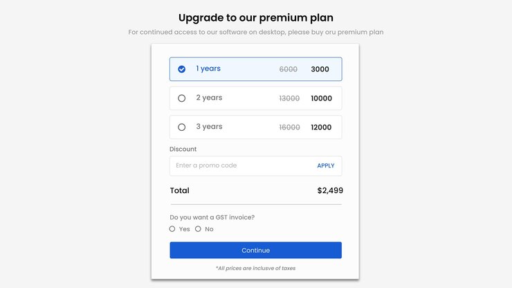 PSD upgrade to our premium plan