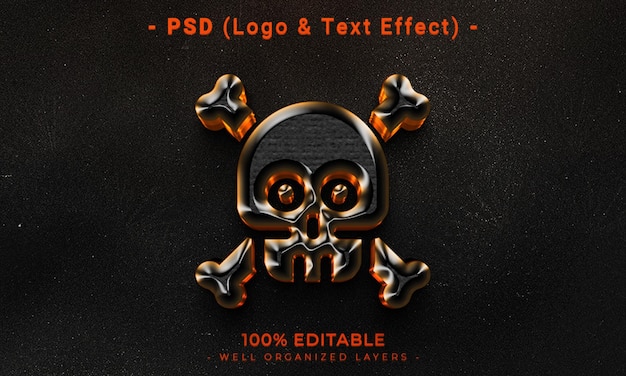 Upravitelný 3D model loga a textu se stylem efektu s tmavým abstraktním pozadím