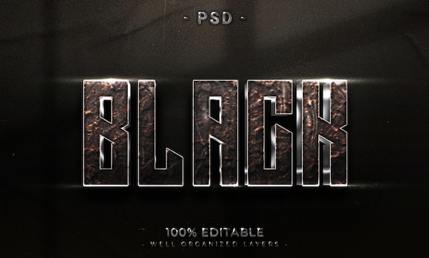 Upravitelný 3D textový efekt s pozadím