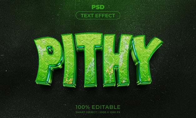 Upravitelný 3D textový efekt s pozadím