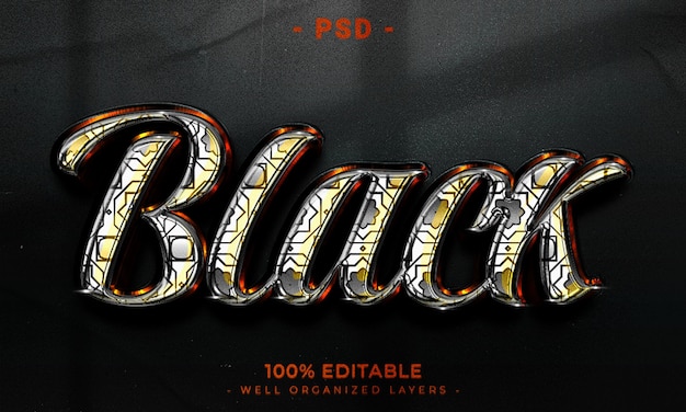 Upravitelný 3D textový efekt s pozadím