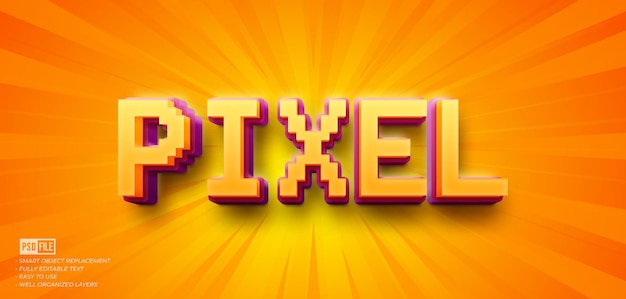 Upravitelný text ve 3D stylu pixelů – 3D renderování ve stylu pixelů