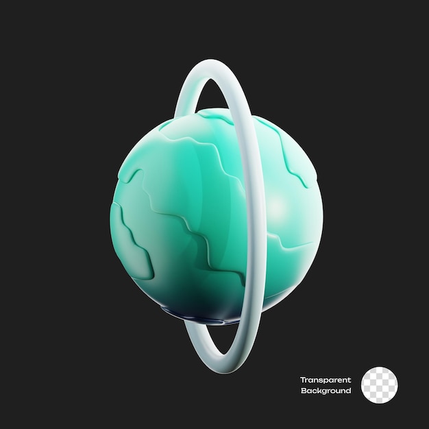 Uranus Planet 3D Icon