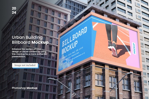 Urban Building Billboard Mockup für die Vorstellung Ihres Designs an Kunden