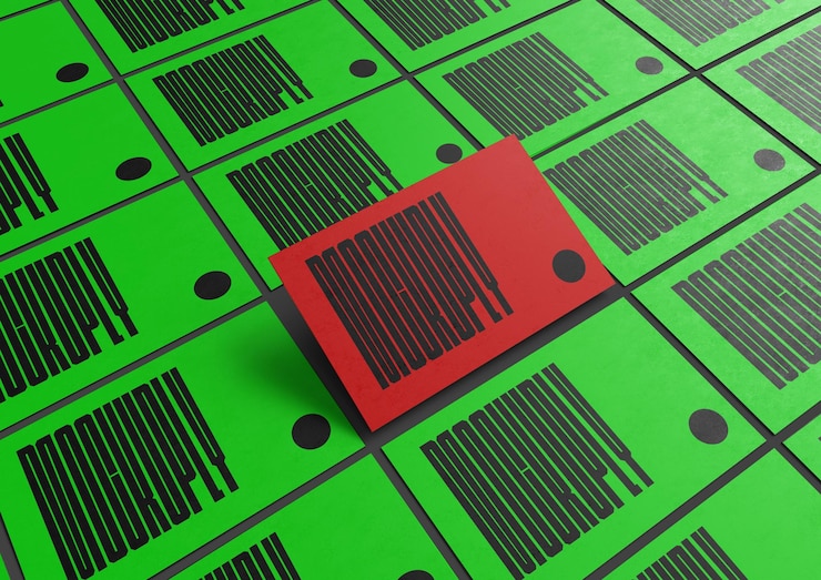 PSD urban business cards mockup