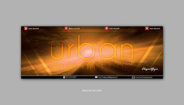 PSD urban drum and bass facebook cover-vorlage