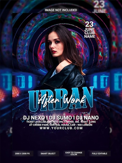 Urban Night Party Flyer (Urbaner Nachtpartyflyer)