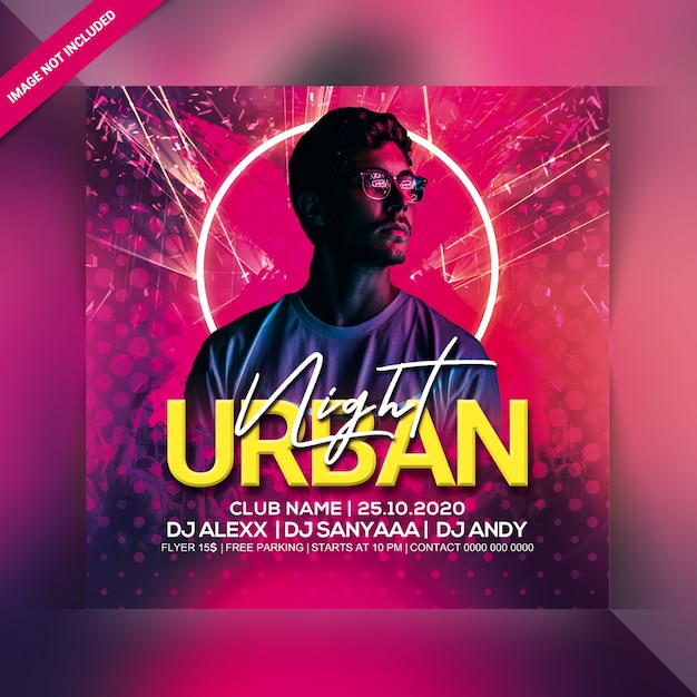 Urban night party flyer