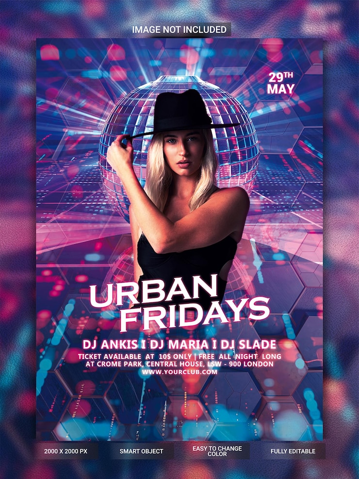 PSD urban party flyer vorlage