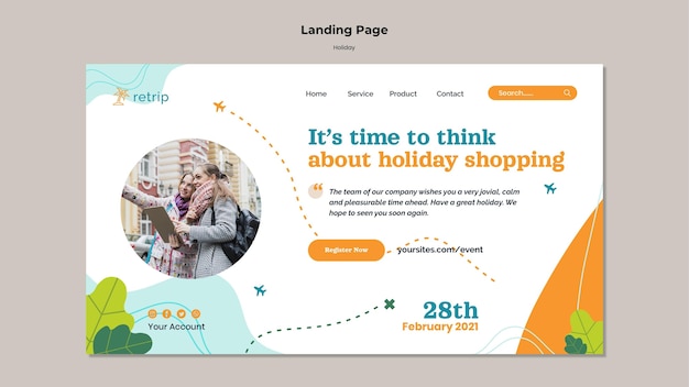 Urlaubs-Landingpage