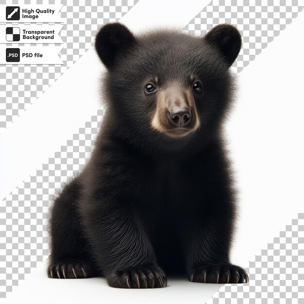 Urso castanho psd isolado em fundo transparente