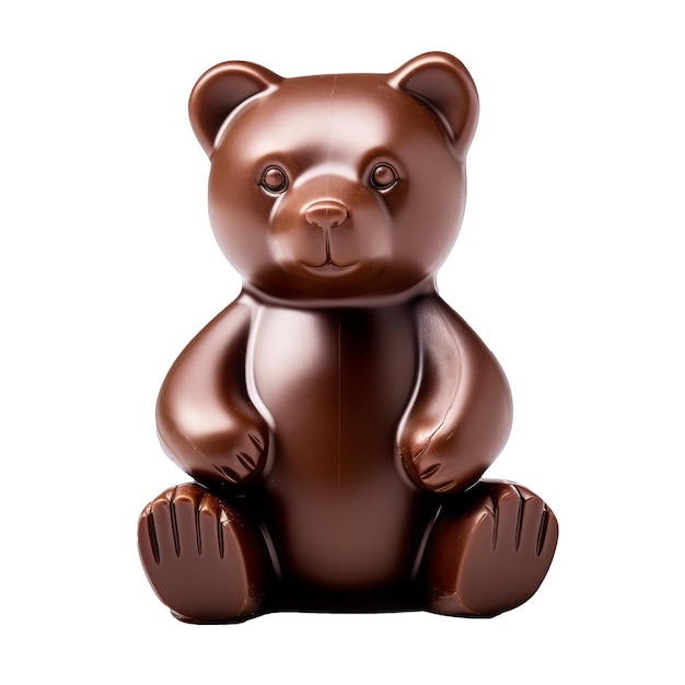 PSD urso de chocolate em fundo isolado