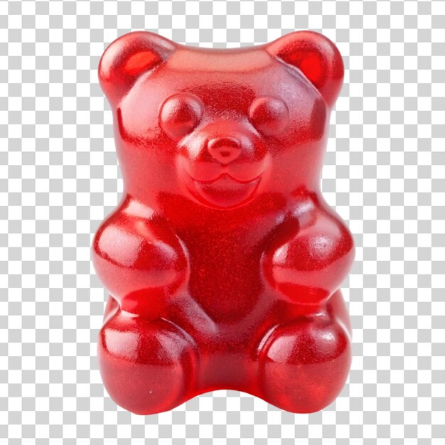 PSD urso de gelatina doce isolado em fundo transparente