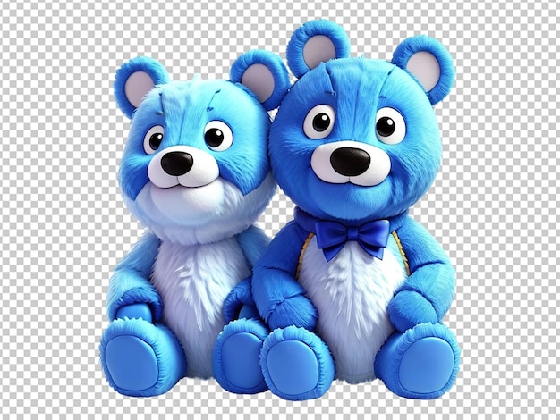 PSD urso de peluche azul 3d