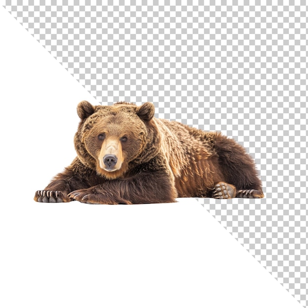 Urso isolado em fundo transparente