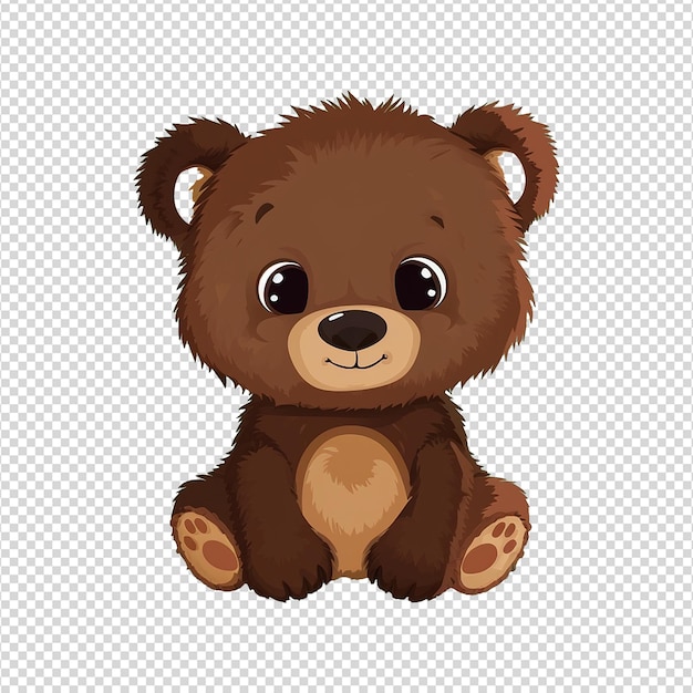 PSD urso isolado em fundo transparente