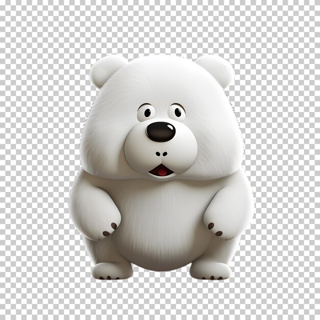 Urso polar isolado em fundo transparente