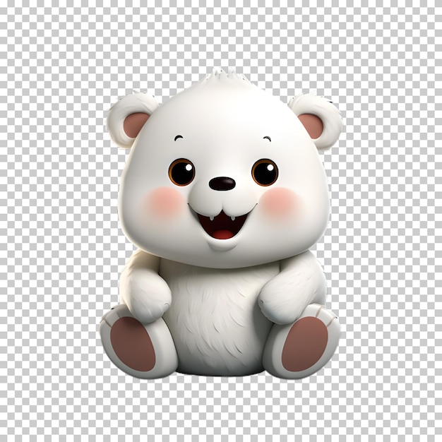 PSD urso polar isolado em fundo transparente