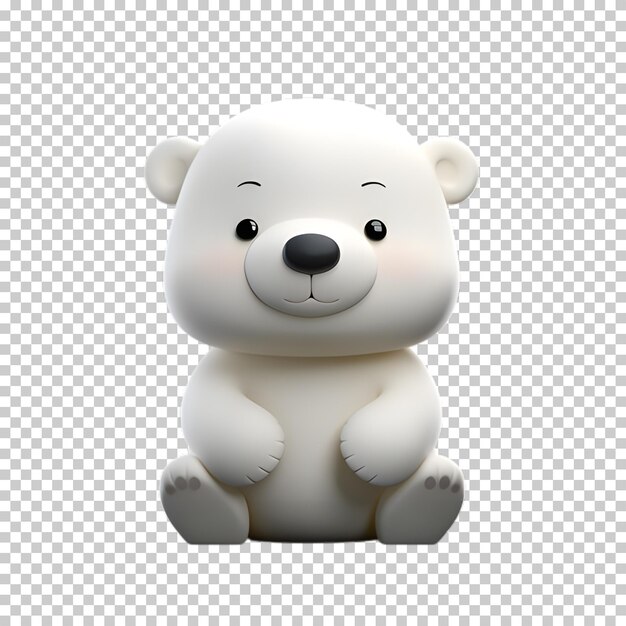 PSD urso polar isolado em fundo transparente