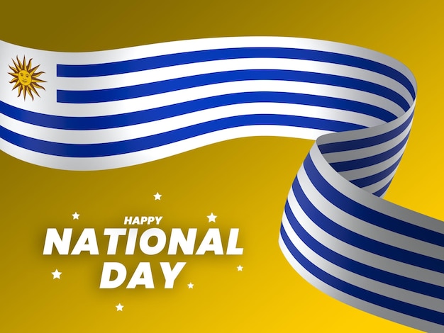 Uruguay-flagge-element-design nationaler unabhängigkeitstag-banner-band psd