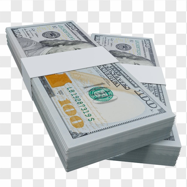 USA Currency Dollar 100 : Pile de billet de banque US Dollar USA