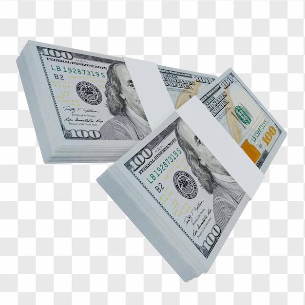 USA Currency Dollar 100 : Pile de billet de banque US Dollar USA