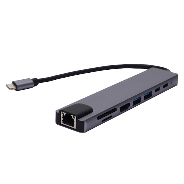 USB-C-Hub mit Ethernet HDMI USB 30 und SD-Kartenleser