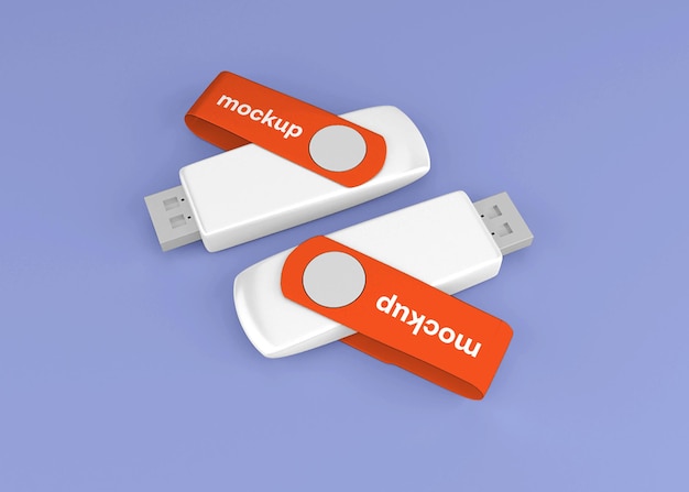 Usb-flash-stick-modell isoliert