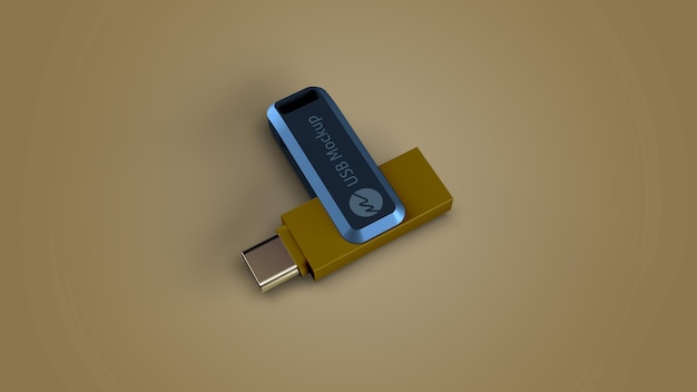 USB Mokcup USB 1 y C Mockup PenDrive Mockup Pendrive A adn C PSD Mockup (Mockup de la unidad de memoria USB) También se puede utilizar como soporte para dispositivos portátiles.