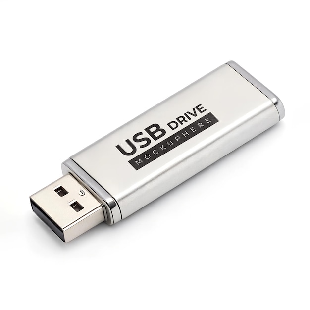 USB Tech Drive Mockup PSD personalizable para la marca de negocios y la vitrina del logotipo