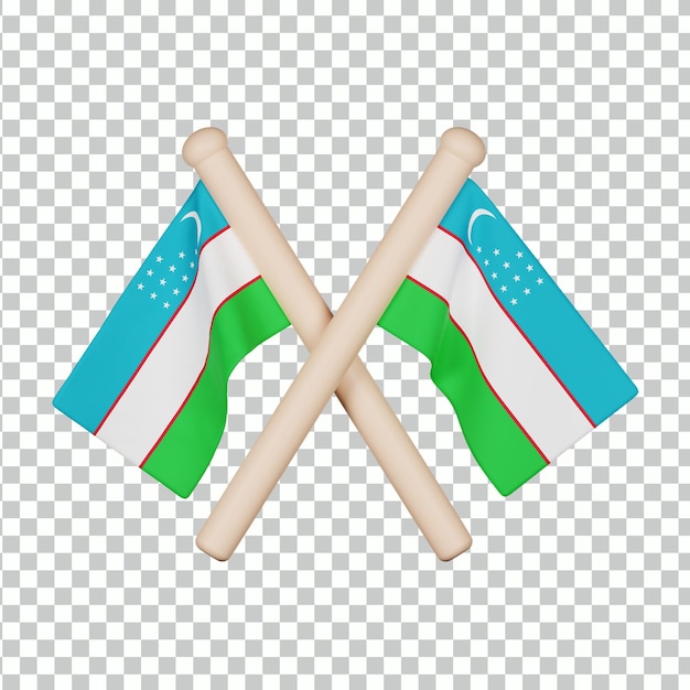 PSD usbekistan flagge 3d-symbol