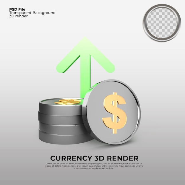 Usd-dollar-aufwärtstrendaktien zum kauf von forex-bullish-3d-rendering