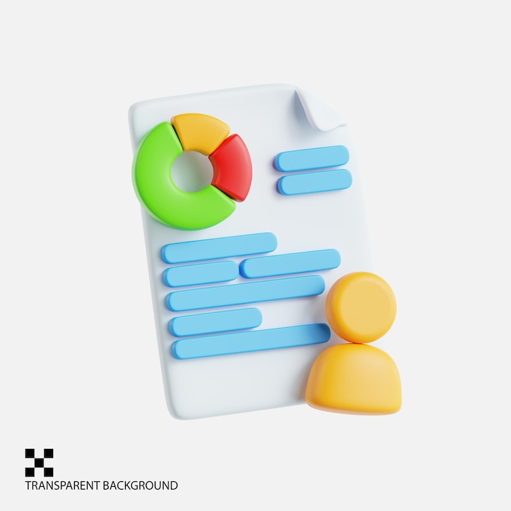 PSD user analytics with pie and bar chart icon