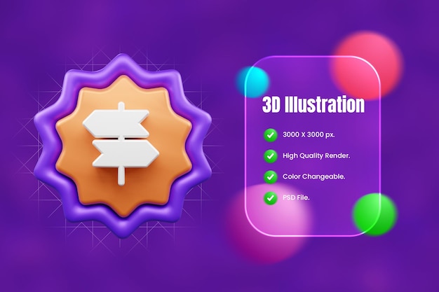 user interface 3d icon illustration or user interface web and apps icon