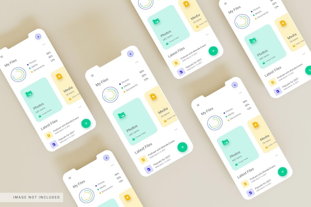user interface presentation screen phone mockup