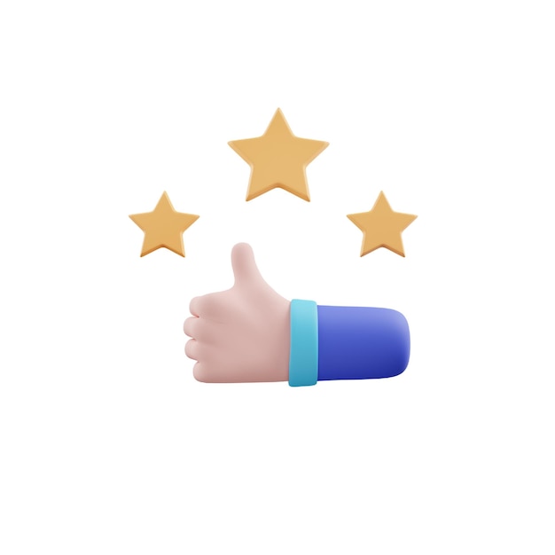 User rating 3d icon for delivery