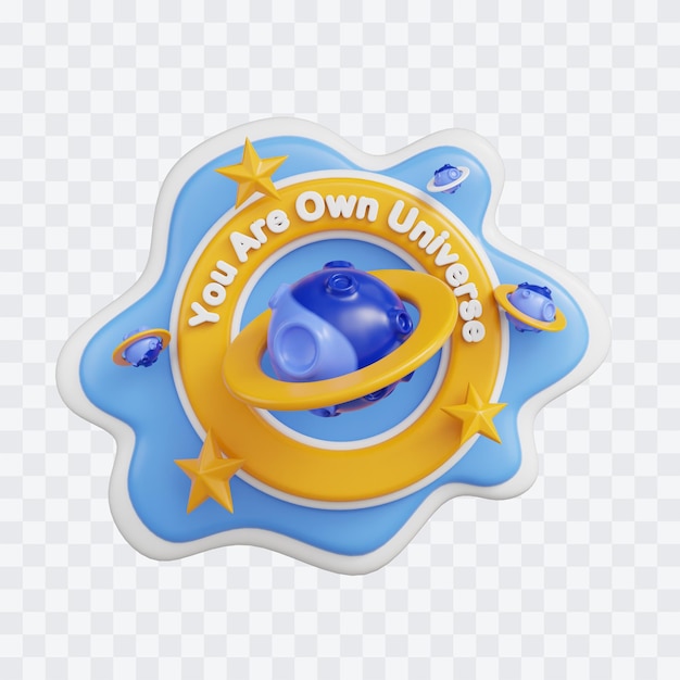 Usted es su propio universo Ilustración 3D