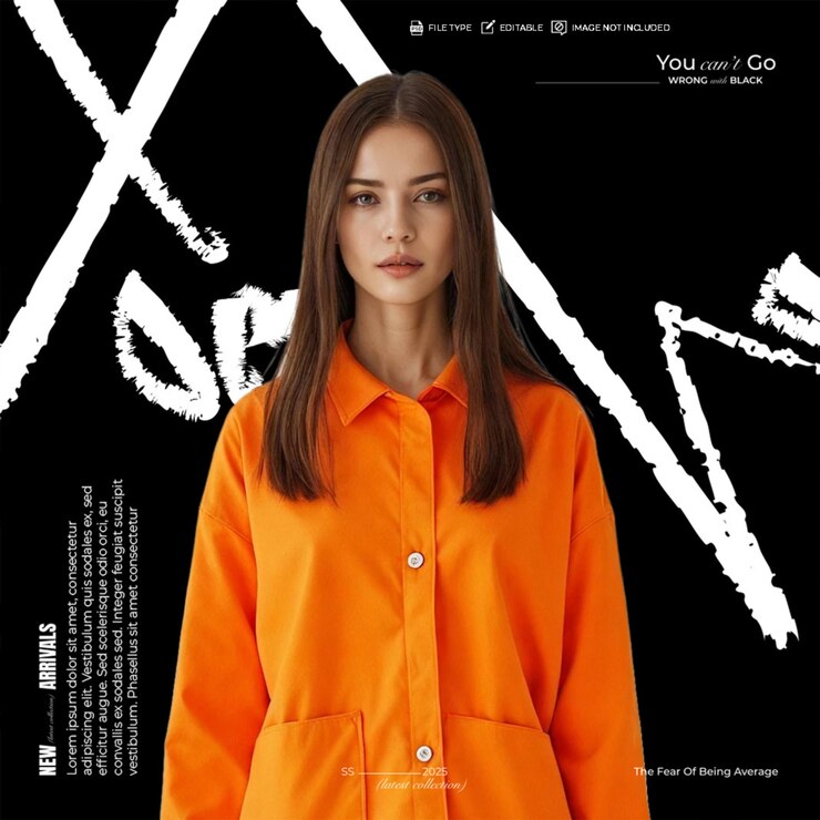 Usted va - Nuevos llegados cartel de moda con retrato de mujer